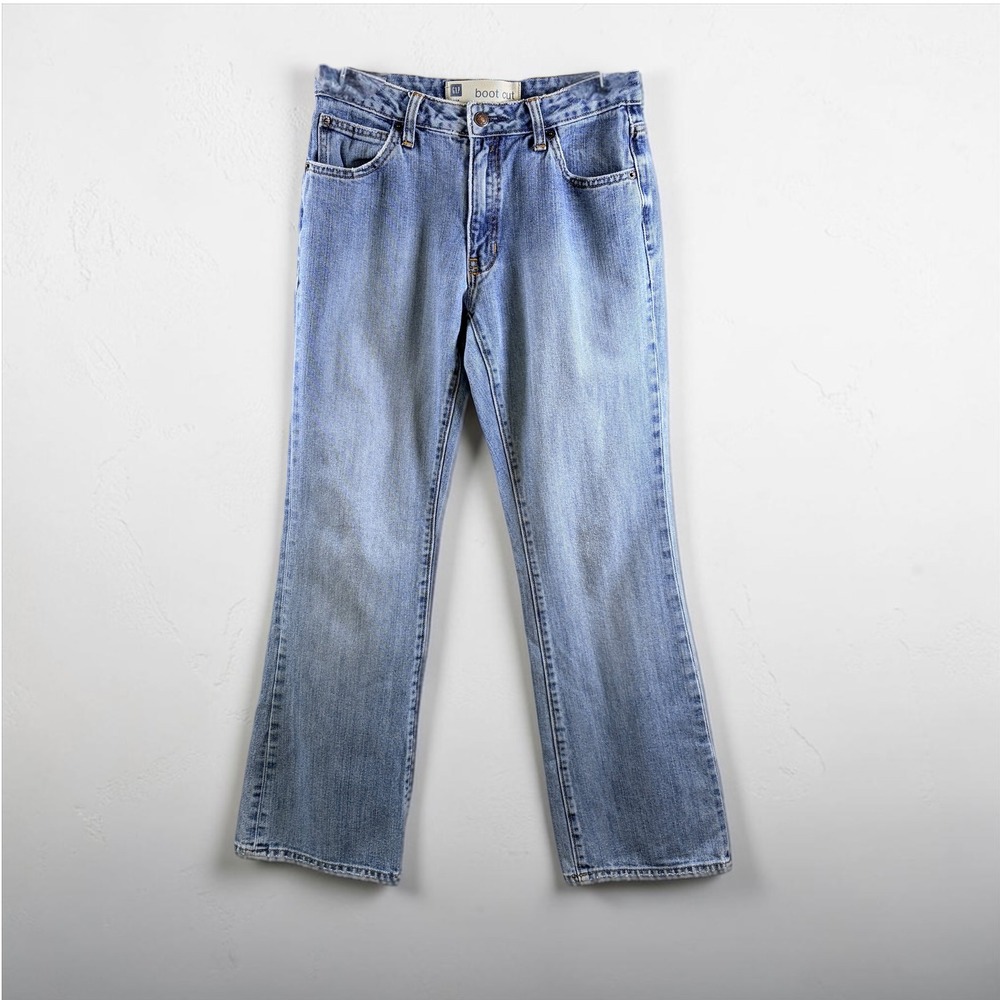 GAP Light Wash Mid-Rise Bootcut Ankle Length Jeans, Size 8